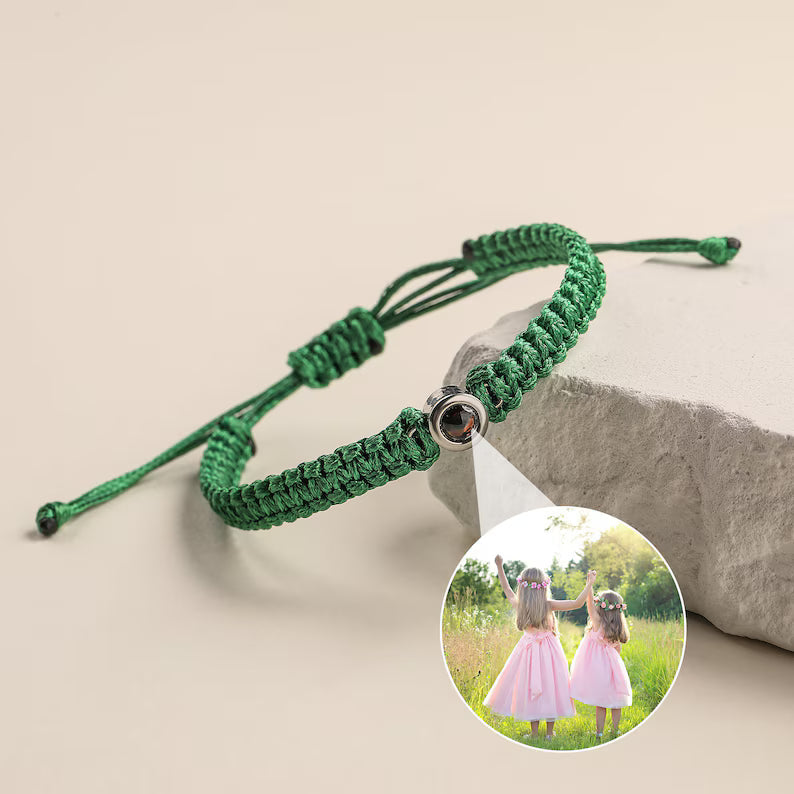 Photo Projection Bracelet Personalize Projection Photo Bead Bracelet Handmade Minimalism Picture Projection Charm Bracelets Gift for Her Him