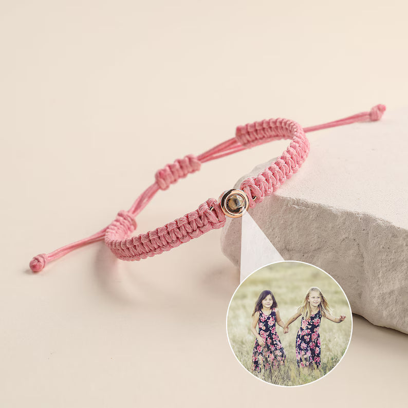 Photo Projection Bracelet Personalize Projection Photo Bead Bracelet Handmade Minimalism Picture Projection Charm Bracelets Gift for Her Him