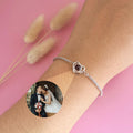 Personalized Photo Bracelet, Heart Projection Picture Bracelet, Photo Inside Bracelet, Memorial Secret Projection Jewelry, Gift for Her