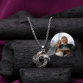 Memorial Projection Necklace, Custom Photo Necklace for Her, Personalized Projection Pendant with Picture, Birthday Gift for Friend